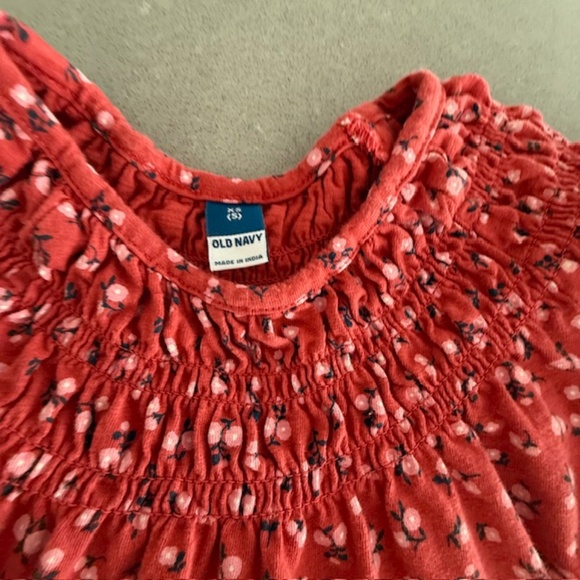 2 Little Girl Old Navy XS (4-5)  Red Rust A-Line Dresses (Worn 1-2 times) EUC - Picture 4 of 8